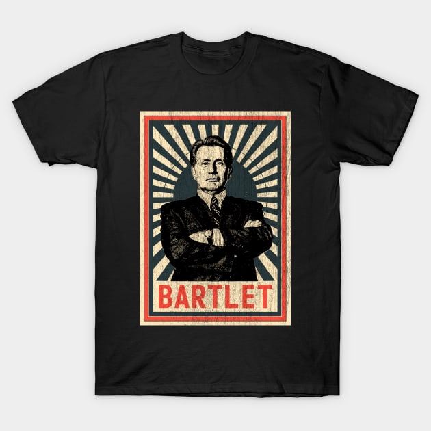 Vintage Poster Bartlet For America T-Shirt by Odd Even